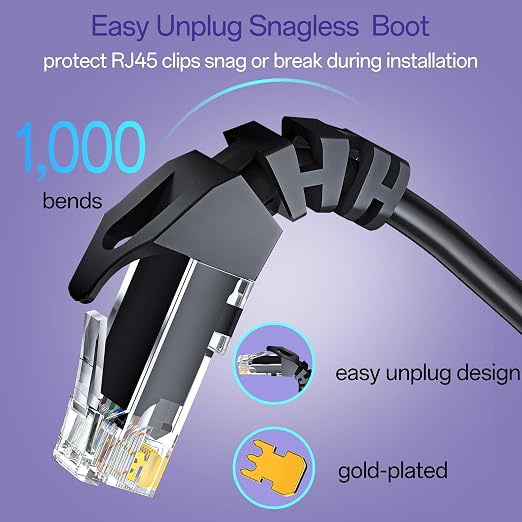 Cat 6 Ethernet Cable 6FT 10Pack, Cat6 Ethernet Patch Cable 10Gbps, High-Speed - Image 4