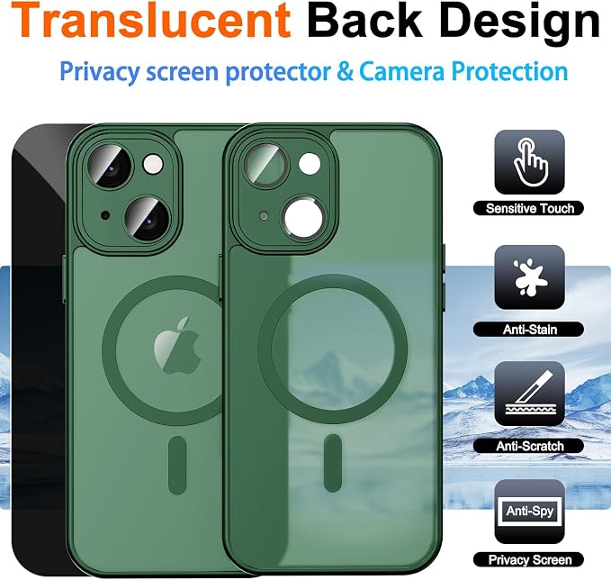 for iPhone 14 Case with Privacy Screen Protector and Camera Protection - Image 2