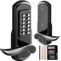 Mechanical Door Lock with Handle, Left Handed Keyless Entry Door Lock with by Elemake