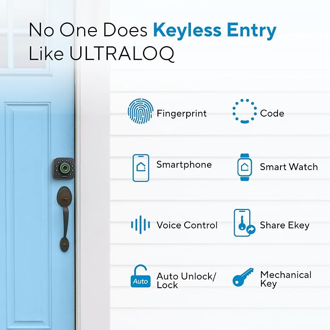 ULTRALOQ U-Bolt Pro Bluetooth Smart Lock, Smart Deadbolt Lock - Image 9