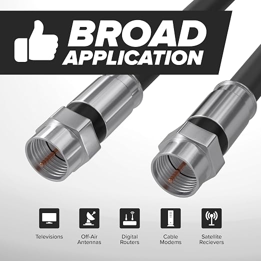 THE CIMPLE CO - RG6 Coaxial Cable 1 FT - RG6 Coax Cable - Image 8