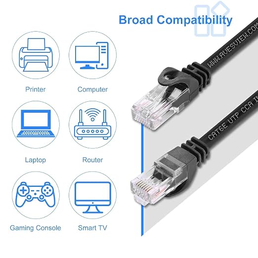 CAT 6 Ethernet Cable 100 FT, Indoor High-Speed 10Gbps Snagless Long CAT6 100ft - Image 7