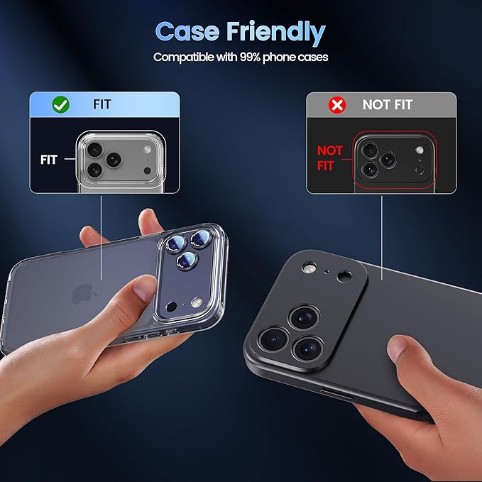 CACOE Camera Lens Protector for iPhone 17 Pro - Image 4