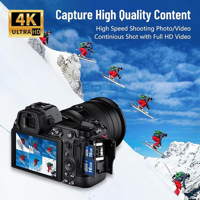 16GB SD Card, 5 Pack SDHC Memory Cards UHS-I U1 Class 10 High-Speed Full HD - Image 4