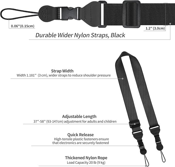 FIEIL 5 Pack Universal Shoulder Strap, Replacement Nylon Neck Lanyard, - Image 6