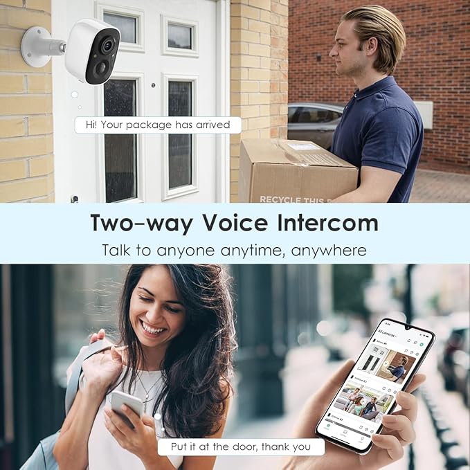 GMK Solar Security Cameras Wireless Outdoor, - Image 5