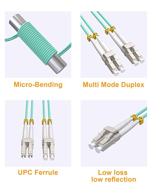 LC to LC Fiber Patch Cable 7M, 10G Multimode OM3 Fiber Optical Cable Duplex - Image 6