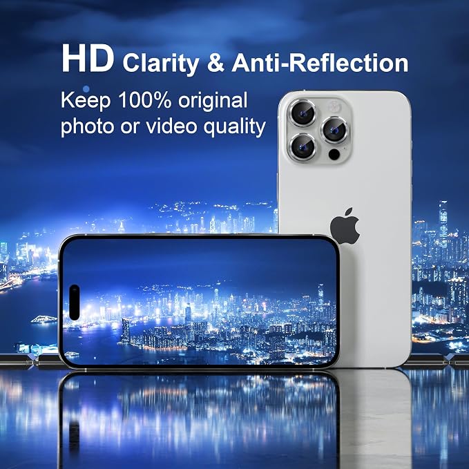 Misea Compatible for iPhone 16 Pro/iPhone 16 Pro Max Camera Lens Protector - Image 4