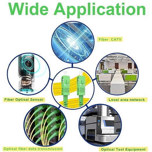 FLYPROFiber- 20m/66ft SC/APC to SC/APC Optic Fiber Cable, OS2 Single Mode Fiber - Image 6