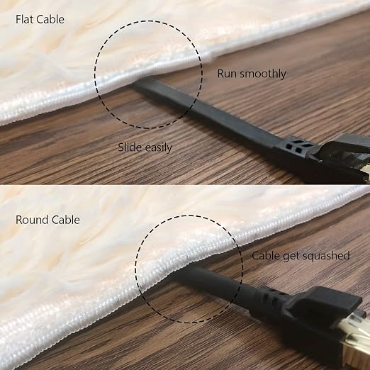 Jadaol Cat 8 Ethernet Cable 100ft, 40Gbps 2000MHz Flat S/FTP LAN Patch Cable - Image 5