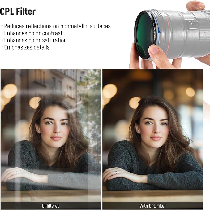 NEEWER 46mm UV/CPL/ND Lens Filter Kit - Image 5