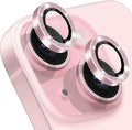 Compatible with iPhone 15 & 15 Plus Camera Lens Protector, Bling Glitter 9H by Hsefo