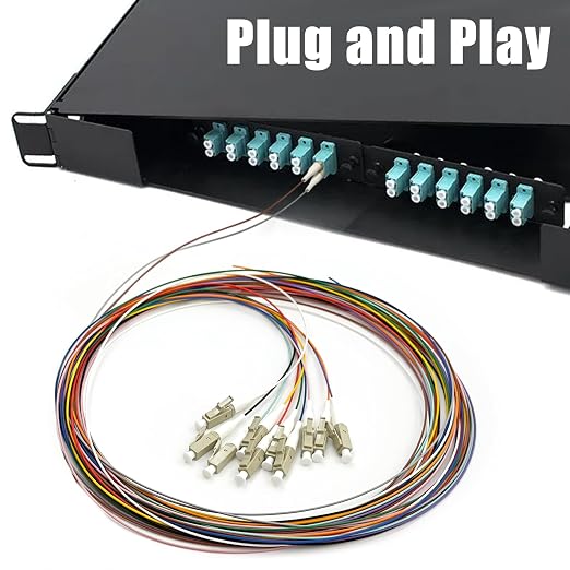 4Pack 12 Strand Multimode OM3 50/125 LC-UPC Fiber Pigtail, 1.5 Meters LC-OM3 - Image 6
