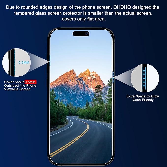 QHOHQ 3 Pack Privacy Screen Protector - Image 4