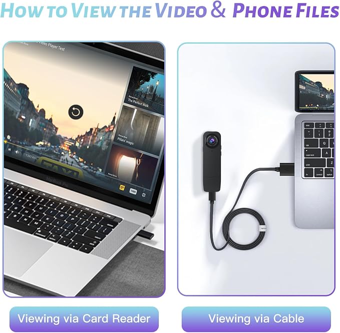 Mini Body Camera with Audio and Video Recording, POV Camera with 64G Card Body - Image 6