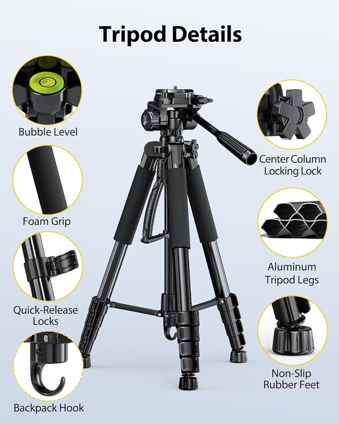 UBeesize 67” Camera Tripod - Image 6