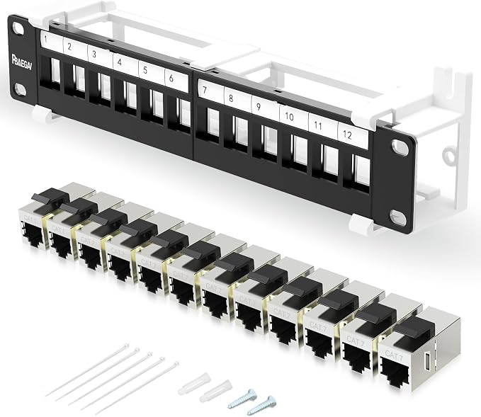 12 Port Keystone Patch Panel by PBAEGAV