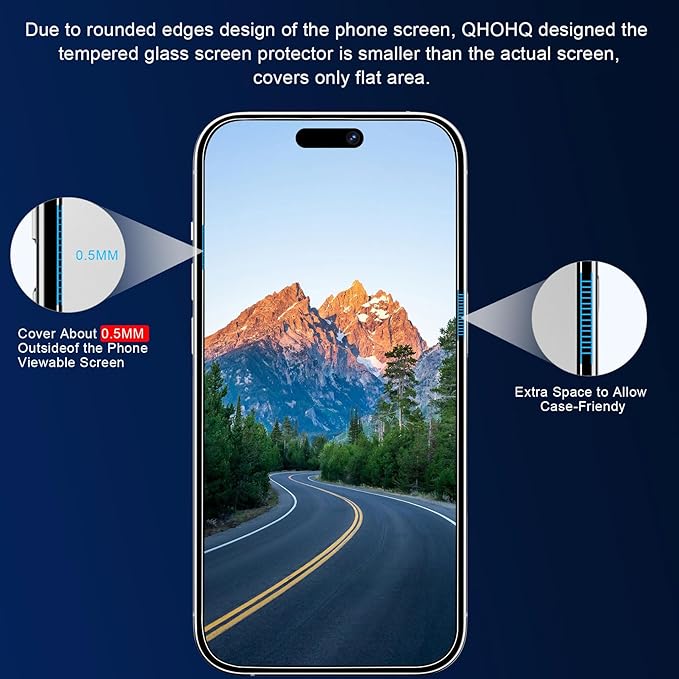QHOHQ 3 Pack Privacy Screen Protector - Image 4