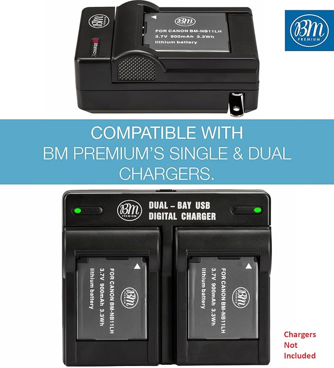 BM 2 Pack of NB-11LH Batteries for Canon PowerShot Elph 110 Elph 130 Elph 135 - Image 3