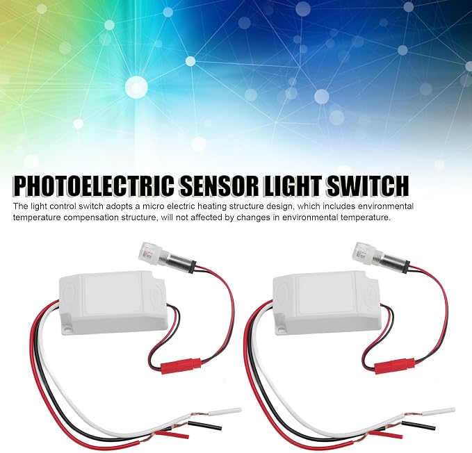 2 Pack Photocell Light Sensor Switch Dusk to Dawn Auto On Off Outdoor Lighting - Image 6