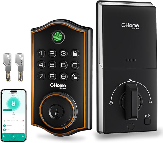 GHome Smart deadbolt Lock, Keyless Entry Door Lock by GhomeSmart