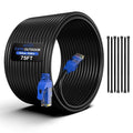 75FT Cat6 Outdoor Ethernet Cable, Heavy Duty Direct Burial, 24AWG CCA Patch Cord by ECJTU-US