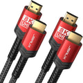 JSAUX 8K HDMI Cable 2.1 2 Pack 3ft, 48Gbps Ultra High Speed HDMI Cable Braided by JSAUX