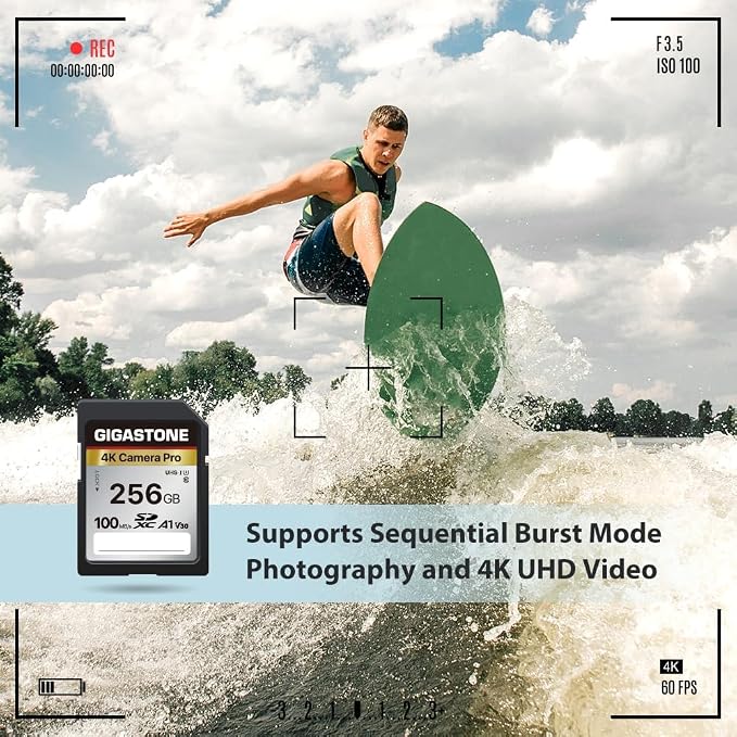 【5-Years Data Recovery】 GIGASTONE 256GB SD Card - Image 6