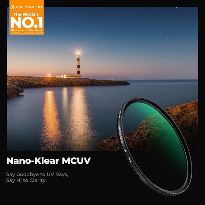 K&F CONCEPT 43mm MCUV Lens Protection Filter 18 Multi-Coated Camera Lens UV - Image 2