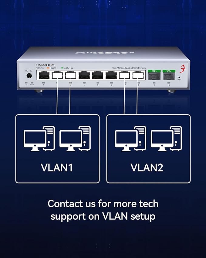 10-Port 2.5G Web Managed Ethernet Switch, Support LACP/VLAN/QoS/STP/IGMP - Image 6