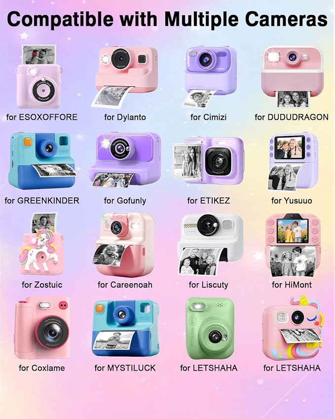 25 Rolls Instant Camera Refill Print Paper, HD Kidizoom Print Camera Paper - Image 3