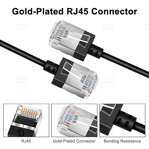 Ultra Slim Cat 6 Ethernet Cable 25 Feet, Flexible Rj45 Cat 6a LAN Cord - Image 3