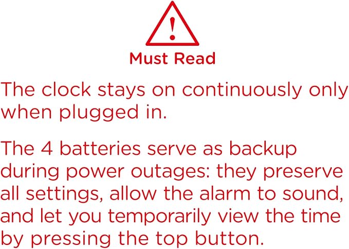 Peakeep Tiny Small Digital Alarm Clock Plug in - Image 8