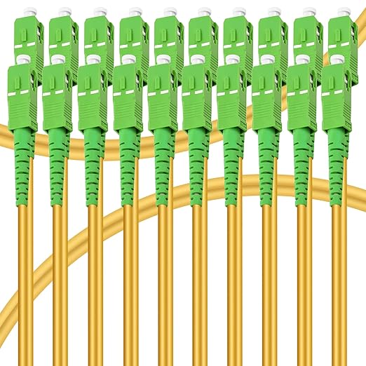 20Pack - 2m SC/APC to SC/APC Fiber Optic Internet Cable, Single Mode Patch Cable by Bangun
