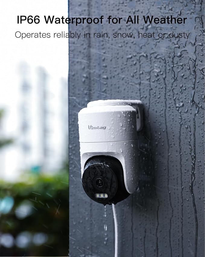 VIMTAG 2.5K 4MP Outdoor Security Camera, Pan/Tilt WiFi Home CCTV Camera - Image 6
