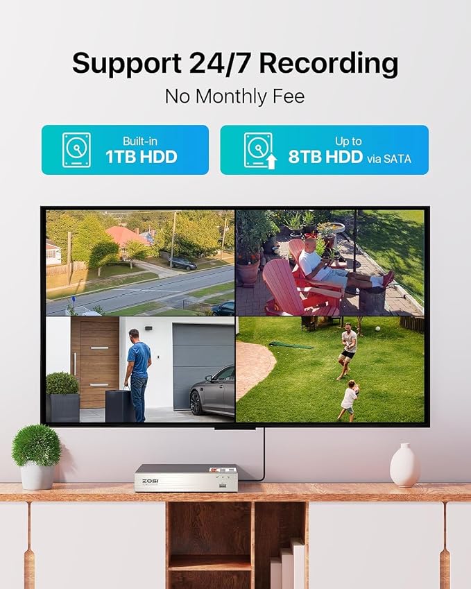 ZOSI 3K Lite 8CH Security Camera System - Image 4