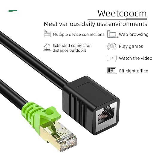 Ethernet Extension Cable 40ft, Network Cat6a Extension Patch Cable RJ45 Cords - Image 8
