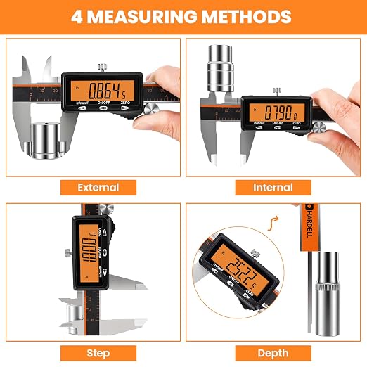 HARDELL Digital Caliper, Stainless Steel Digital Micrometer - Image 7