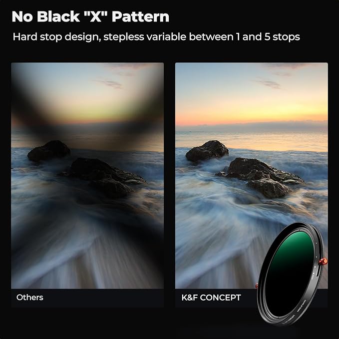 K&F CONCEPT 72mm Variable ND2-32 ND Filter & CPL Circular Polarizing Filter in - Image 4