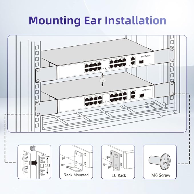 Rack Mount Kit for 17.3 inch Switches, Adjustable Rack Ears for Buffalo Tech - Image 3