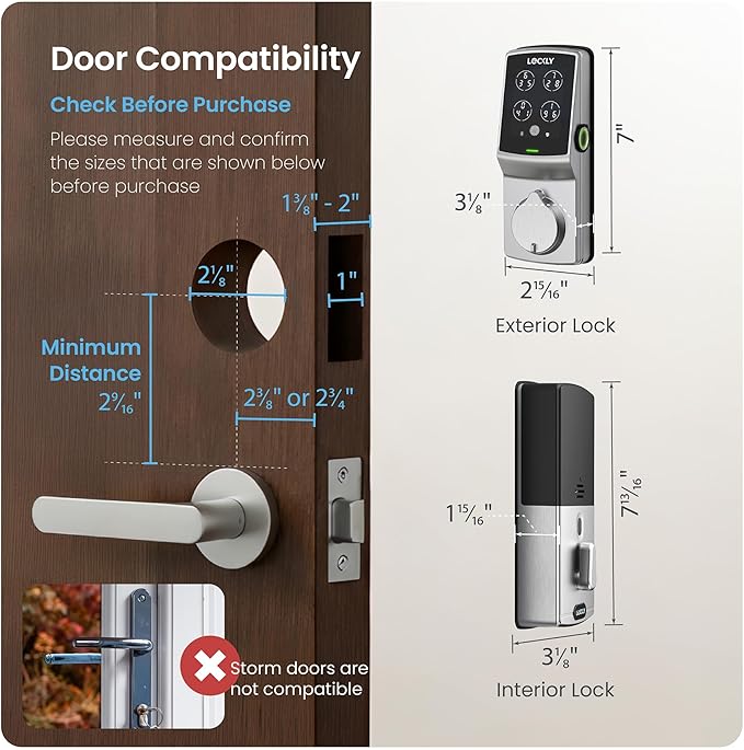 Lockly Guard Secure Pro Platinum Deadbolt PGD728WPU Commercial Smart Lock – - Image 2