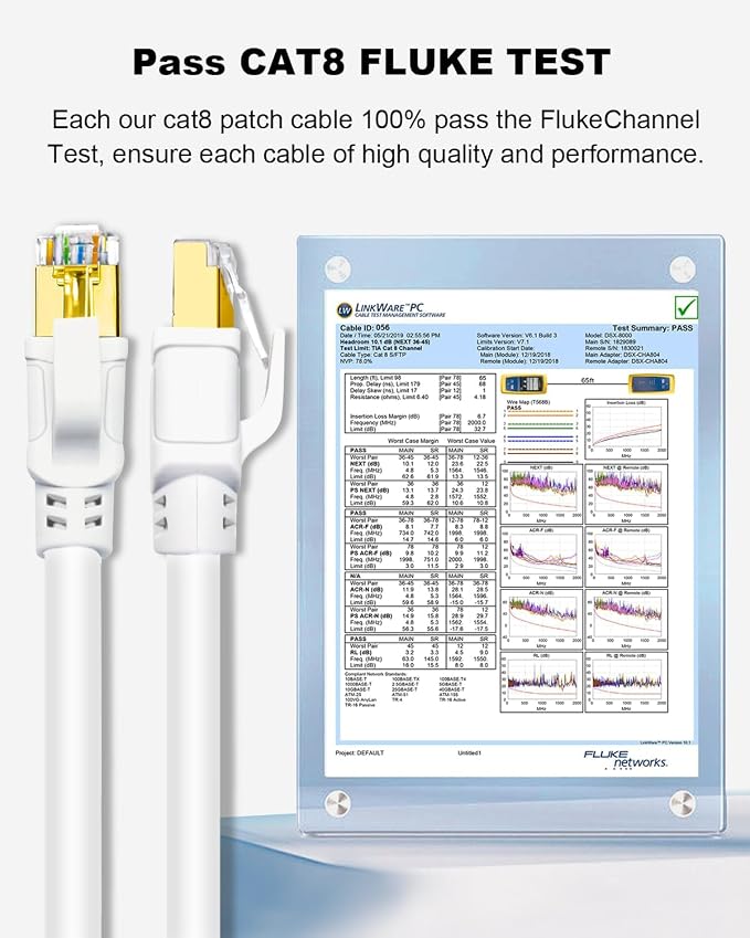 Yauhody CAT8 Ethernet Cable 100FT, 40Gbps High Speed SFTP 2000MHz Gigabit - Image 7