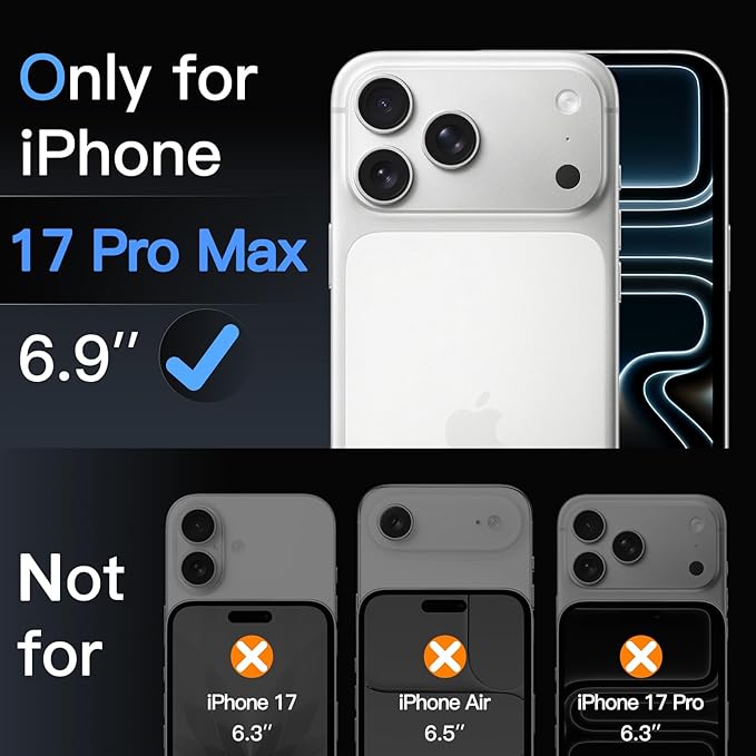 JETech Screen Protector for iPhone 17 Pro Max 6.9-Inch - Image 2
