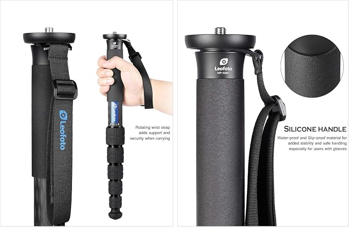 Leofoto MP-365C 69" 5-Section Carbon Fiber Portable Monopod, Lightweight - Image 6
