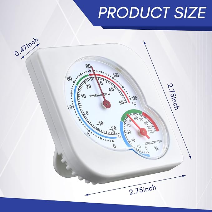 Kathfly 4 Pcs Indoor Thermometer and Humidity Gauge Indoor Mini Thermometer - Image 2