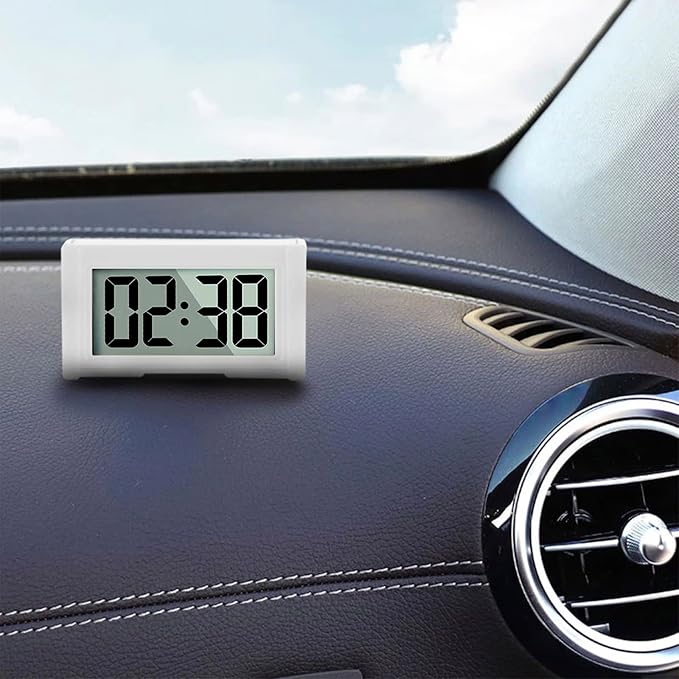 YOUNGFLY 2PCS Small Digital Clock, Vehicle Adhesive Clock - Image 6