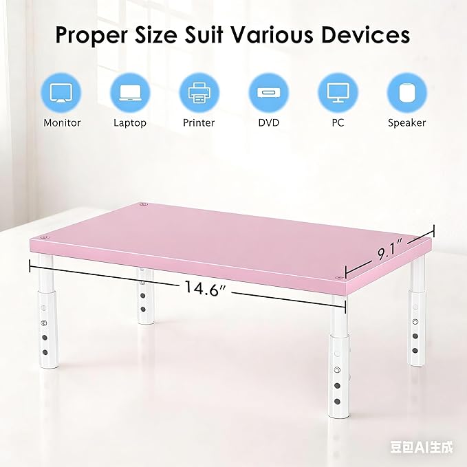 OPNICE Adjustable Computer Monitor Stand Riser - Image 6
