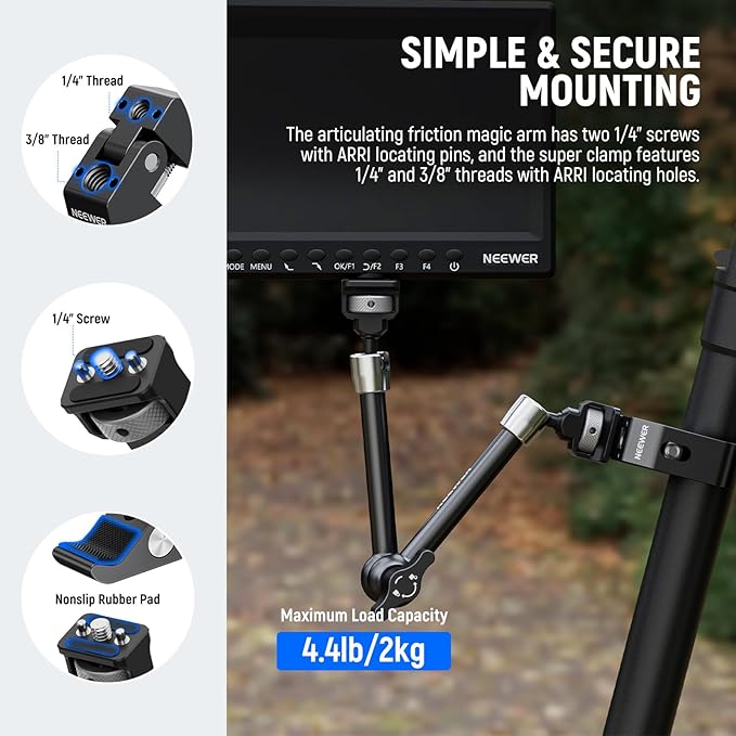 Neewer 11" Articulating Magic Arm Clamp Mount - Image 4