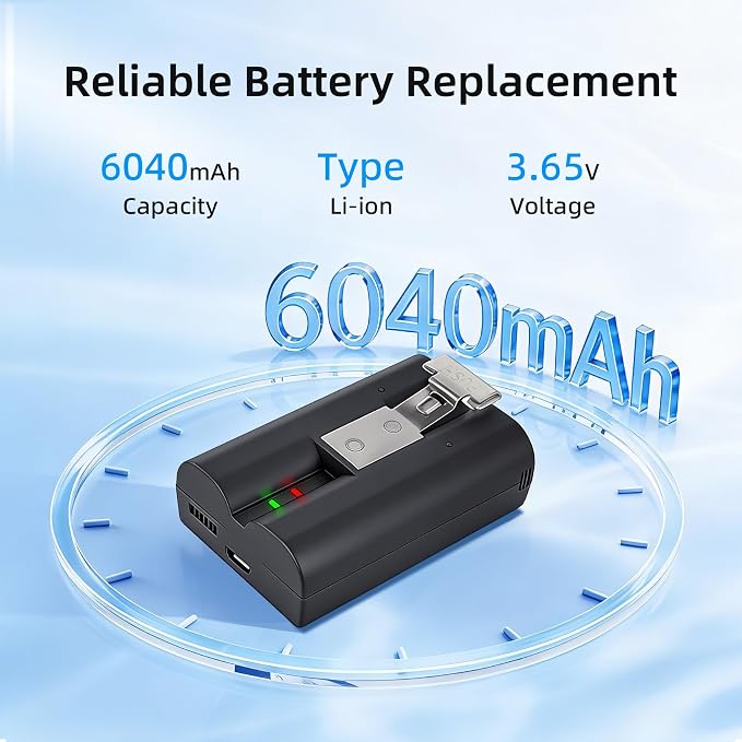Doorbell Battery Chager Kit 2 Packs 6040mAh Ring Doorbell Replacement Battery - Image 4
