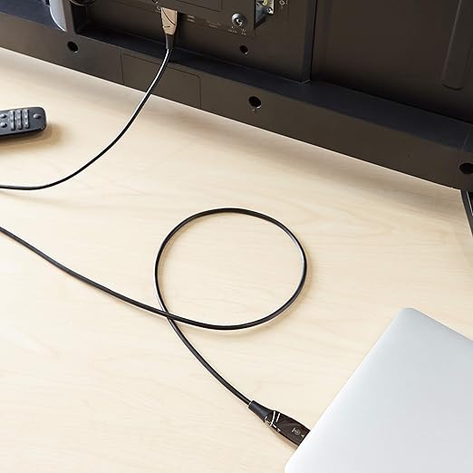 Amazon Basics HDMI Fiber Optic Cable, 18Gbps High-Speed, 48-Bit Color, Audio - Image 4